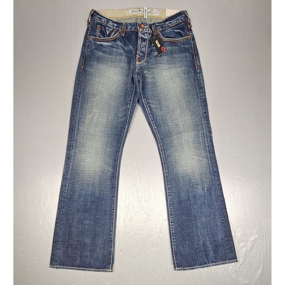 GUESS Jeans Mens 32x30 FALCON Slim Boot Dark Blue Wash Y2K Denim NWT